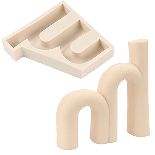 RONRONS M-förmige Harzform für Duftkerze, Silikonformen, lustige geometrische Linien, Wellen, Kunstharz, Gießen, Seife, Aromatherapie, Kerzen, Heimdekoration, Geschenke für Frauen und Mütter Cover