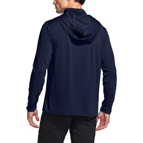 Long Sleeve Sun Shirt Men UPF 50+ Sun Protection Fishing Hoodies with Mask Outdoor Rash Guard Cooling Hiking Blouses4