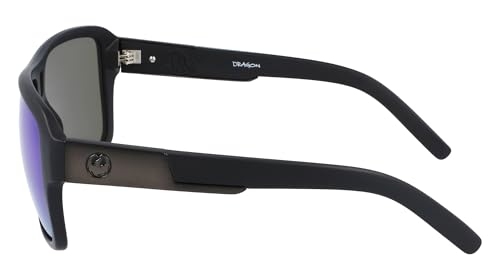 Dragon Mens The Jam Sunglasses - Matte Black Frame | LL Green Ion Lens3