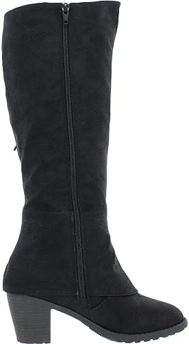 MUK LUKS Women's Lacy Leo Fashion Boot, Black, 6.5 | Image 2