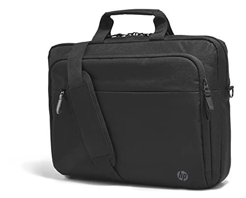 HP Renew Business Maletín con Correa para Portátil 15.6 pulgadas (Sostenible, Bolsillo RFID, Cremalleras de Doble Espiral, Bolsillo para Dispositivo Bluetooth de seguimiento) Negro