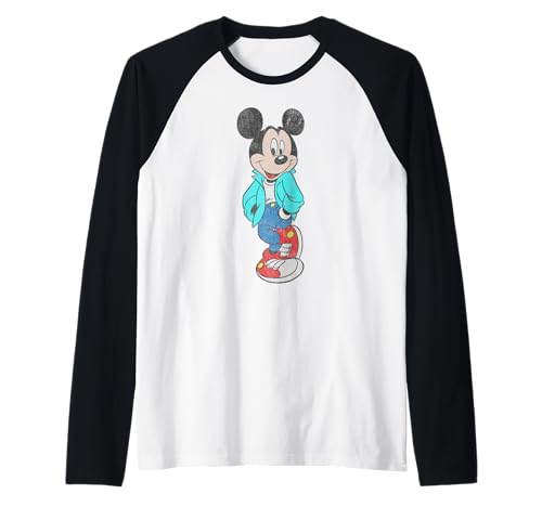 Mickey Mouse retro sketch raglan baseball pour vos sorties decontractees