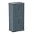 30 Cubic Ft. Vertical Resin Outdoor Storage Shed with Lockable Double Doors,Tall Storage Cabinet with 4 Shelves, Weather-Resistant Multi-Wall Panels,Storage Shed for Patio, Garden, Yard, Grey