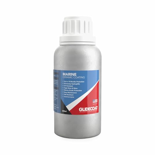 Glidecoat Marine Ceramic Coating (250ml)-Nano Ceramic Coating for Boats Cars-Better Than Car Wax Polish and More Durable than Regular Ceramic Coating for Cars - Extremely Durable Coating (250mL)