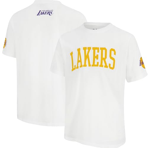 Ultra Game NBA Official Mens Super Soft Bold Graphics T-Shirt Los Angeles Lakers White XX-Large