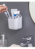 Adhesive Toothbrush Holder Wall Mounted Bathroom Shower Shelf Organizer Holder for Electric...