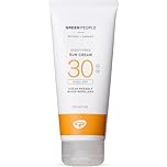 Green People Scent Free Sun Cream SPF30 - Travel Size Sunscreen - For Sensitive Skin & Prickly Heat - Reef Safe & Cruelty Free, 100ml