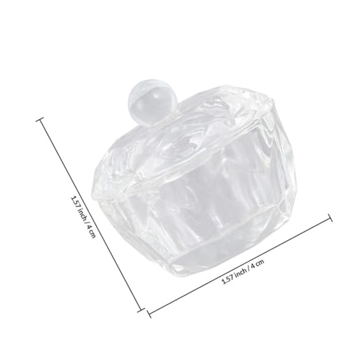 2 tazas líquidas de arte de uñas de cristal con tapa miniatura 2