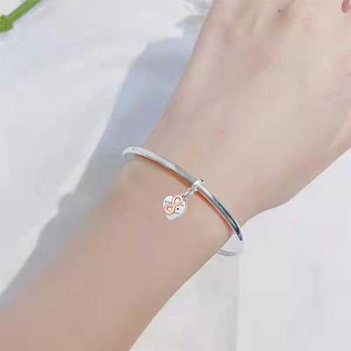 Abalorio de corazón infinito para abuela, madre e hija en pulseras 5