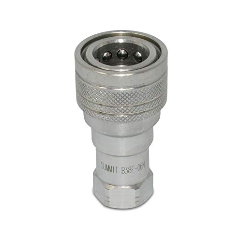 Image of Summit Hydraulics 3 /8 inch NPT ISO 7241-B Quick Disconnect Hydraulic Coupling /Coupler Set (Pack of 2)