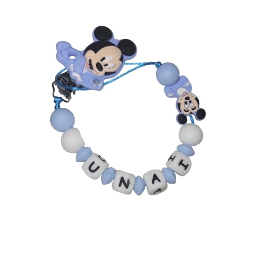 Chupetero Silicona Handmade Seguro para Bebés de muñecos disney personalizados con nombre de tu bebe. Regalo bebe, baby shower, recien nacidos