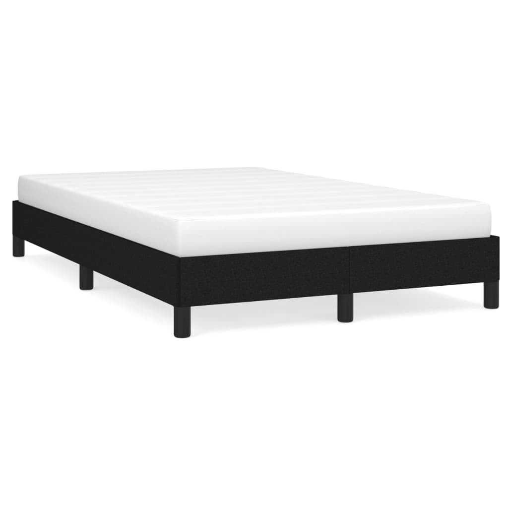 Festnight Cadre de lit 120 x 190 avec sommier Lit Rembourré Sommier tapissier 120 x 190 Lit Single avec Sommier à Lattes Lit Adulte de Chambre à Coucher-Noir-120 x 190 cm /25 cm