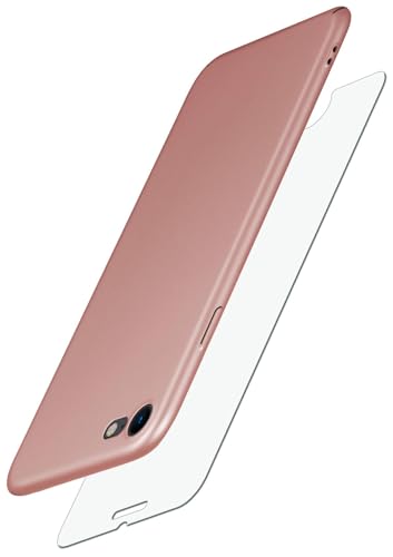 Protection 360 degrés iPhone 7 et coque antichoc fine or rose MoEx