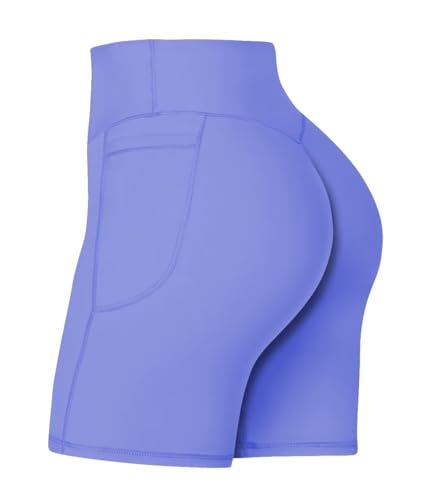 Image of Sunzel No Front Seam Biker Shorts for Women with Pockets, Yoga Workout Gym Bike Shorts with Tummy Control | 3, 5 Or 8-Inch Inseam, High Waisted, No Front Seam, Side Pockets, Buttery Soft, Compression Fit, Squat Proof, Tummy Control
