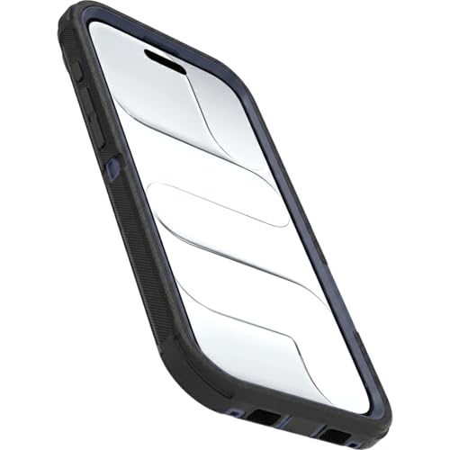 Image of OtterBox iPhone Air (Only) - Defender Series Case - Black Shadow (Black & Blue) - Snaps on MagSafe - Tough - Rugged & Durable - Multi-Layer - Impact Absorbing iPhone Case