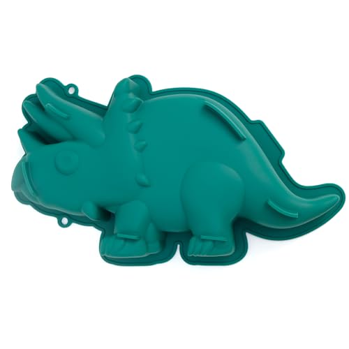 CÉCOA • Moule à gâteau • Triceratops • Silicone 100% Platinium • Moule en Silicone Thématique des Dinosaures • Moule en Silicone 100% Alimentaire...
