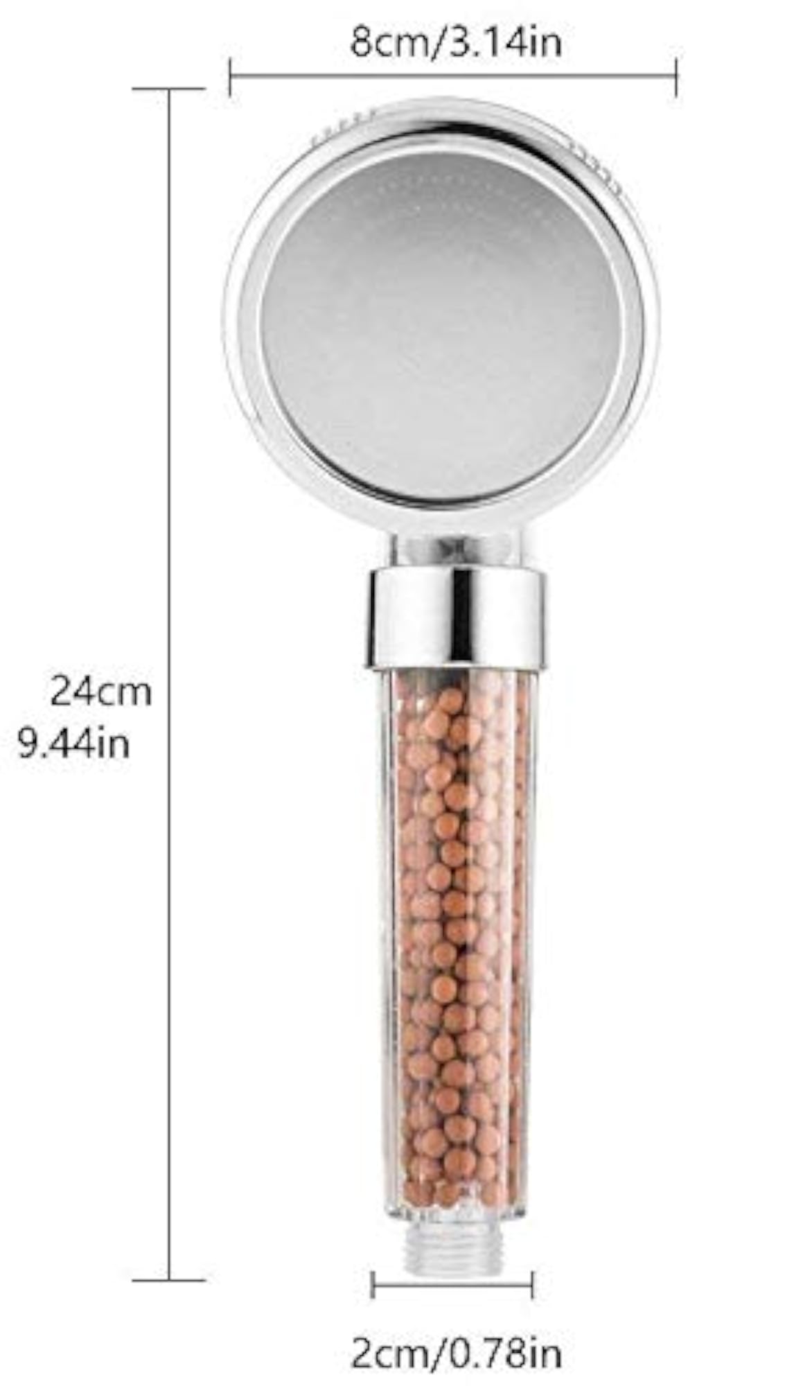 Filtered Shower Head with High Pressure & Water Saving