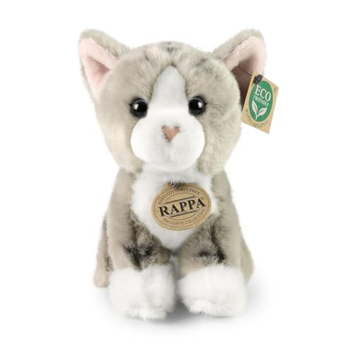 Teddys Rothenburg Kuscheltier Katze grau sitzend 18 cm Plüschkatze Plüschtier