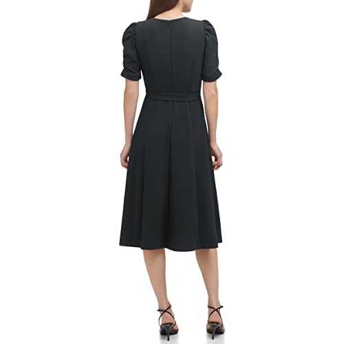 Image of DKNY Women's Jewel Neck Scuba Crepe Dress