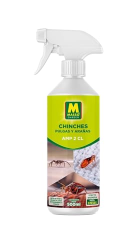 Insecticida contra CHINCHES, PULGAS Y ARAÑAS 500 ml   Masso. Efecto barrera hasta 3 meses. Sin olor. Super eficaz.