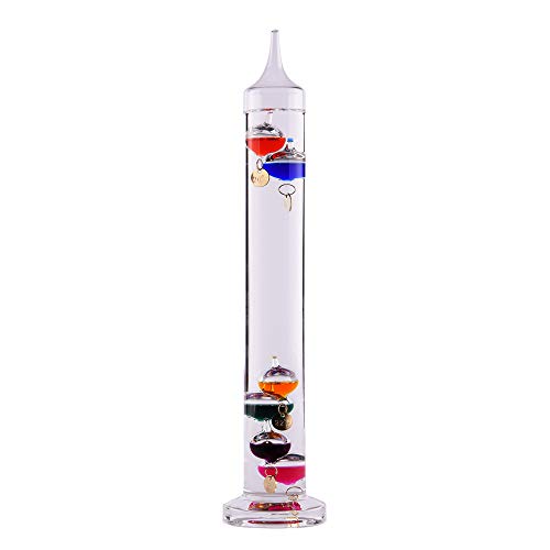 Thermomètre de Galilée 37 cm pour salon et bureau Table Passion