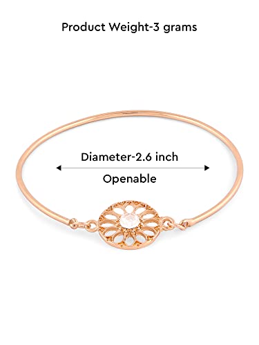 Contemporary Style Flower Kada Bracelet For Women