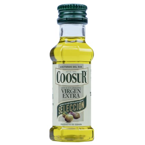 COOSUR - Aceite de Oliva Virgen Extra Selección, Minibotellas de Aceite de Oliva Virgen Extra para Regalar, Hostelería y Eventos - 300 x 25 ml