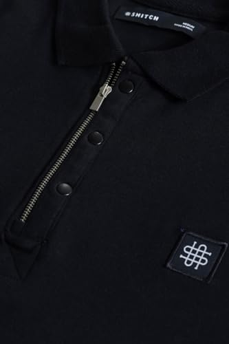Image of SNITCH Men Polo T-Shirt | Slim Fit Design with Plain Pattern & Polo Collar | 100% Cotton Fabric for Casual Wear, College Wear & Street Style