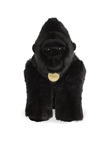 Aurora® Adorable Miyoni® Silverback Gorilla Stuffed Animal - Lifelike Detail - Cherished Companionship - Black 13 Inches #TOP3