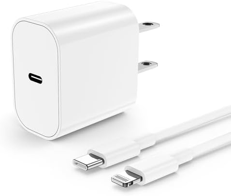 for 6ft iPhone Charger Fast Charging Block, Type C Wall Charger Plug with Long USB C to Lightning Cable Cord, Adapter Brick Cube Box for Apple iPhone 14 Pro Max/14/13 Pro/12 Plus/12 Mini/11/iPad Air