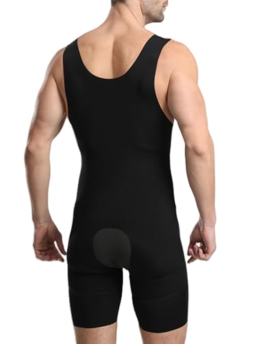 Men Full Body Shaper Slimming Compression Bodysuit Lightweight Seamless Open Crotch Tummy Control Shapewear3