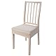 Viste tu hogar Pack 2 Stuhlhusse Esszimmer 45 bis 55 cm, Ohne Rückenlehne, 100% Hochwertiges Polyester, Elastisch, Reinigen, Ananas, Beige
