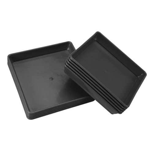 GETAJGHSD 10個 正方形プラスチック製耐久性ガーデン植物トレイ 排水可能な鉢受け皿 多用途ポットドリッププレート 室内外用盆栽 鉢植え保護
