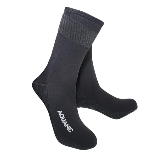 Neoprene Diving Socks,3MM Anti-Slip Water Fin Swim Socks for Snorkeling Surfing Kayaking Swimming Scuba Diving Water Sports Outdoor Activities(Black, M)