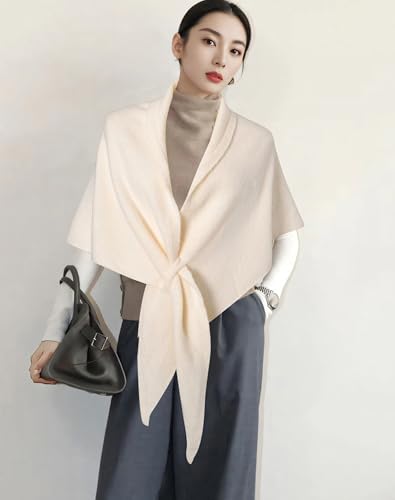 Gettoreach 2025 New Scarf Women's Sprin G and Summer All-Match Triangle Scarf, Women's Solid Color Wool Shawl4