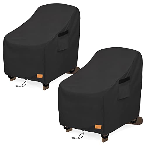 Unark Outdoor Swivel Chair Covers,Outdoor Rocking Chair Covers(W 33 X D 35 X H 38.5 Inches Black)Outdoor Rocker Covers Waterproof,Slipcover For Swivel Rocker Chair,Furniture Patio Rocker Cover 2 Pack #TOP2