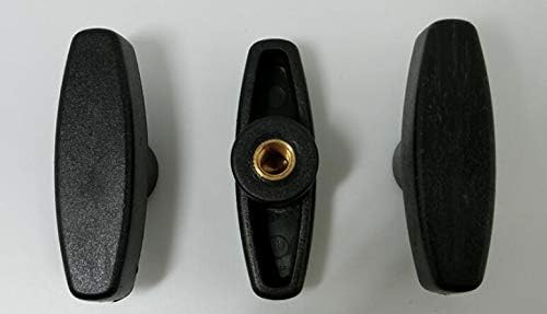 Generic 2pcs M6 one-word knob T type handle head nut hand screw nuts plastic bolt cap fastener - (Size: M6)
