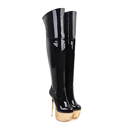 Bottes à la mode pour femmes aux finitions haute couture stretch