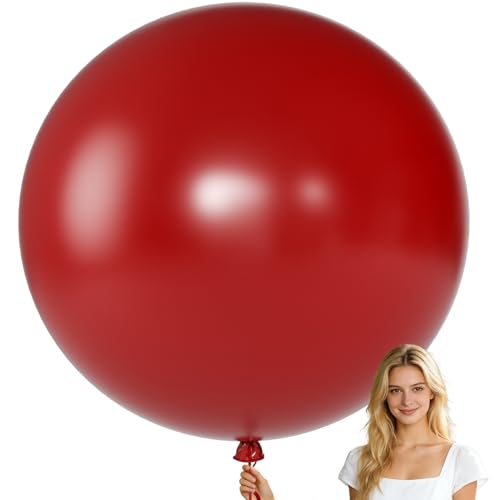 Image of KALOR Burgundy Red Giant 36 Inch 9pcs Large Latex Balloons