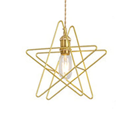 Lustre suspension or design étoile pour salle à manger et chambre