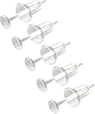 5pc 20g Stud Earrings Cartilage Piercing Flexible Bioflex Clear Ear Lobe Retainer Bioplast Invisible Jewelry Work School X-Ray