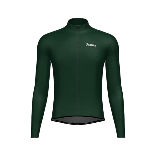 Maillot Ciclismo Hombre Manga Larga Terra Confort Talla L Verde – Ropa Ciclismo Hombre - Jersey Bicicleta Carretera y Montaña – Transpirable, Ajuste Slim Fit, Bolsillos Traseros, Protección UV