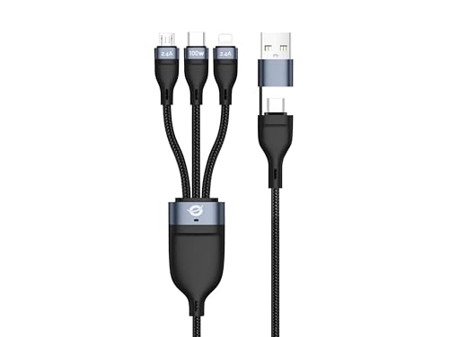 Conceptronic Cable USB-C/A 3.0 - 3 en 1 100 W 1.50 m 480 Mbps