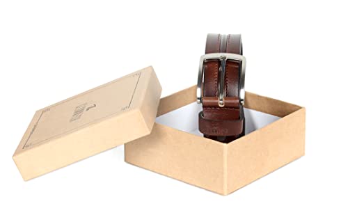 Image of THE CLOWNFISH Men's Genuine Leather Belt with Textured /Embossed Design