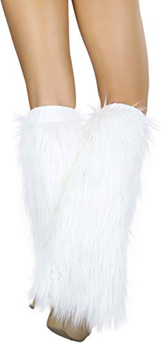 Image of ToBeInStyle Women's Faux Vibrant Fur Retro Daring 60' Inspired Ravewear Knee High Leg Warmers