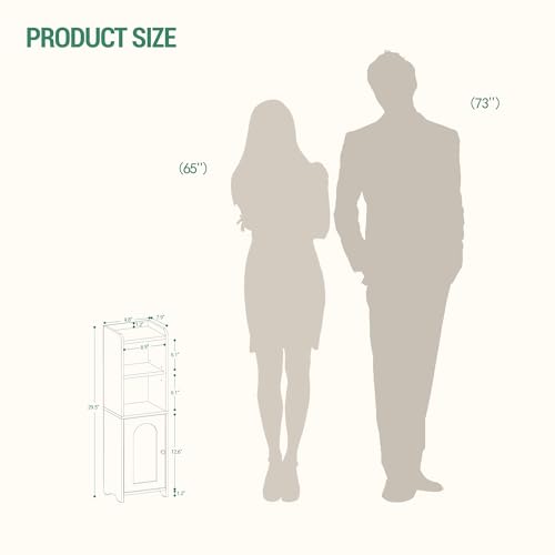 Armoire étroite pour papier toilette et rangement de douche d'angle - 3