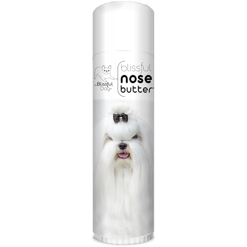 Image of The Blissful Dog Maltese Nose Butter for Dry, Cracked Skin, Lick-Safe Dog Nose Balm with Moisturizing Shea Butter, Almond, Olive, and Essential Oils, Pet Supplies, Uncented, 0.50 oz.