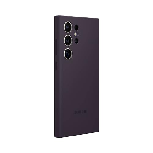 Image of Samsung Galaxy S24 Ultra Silicone Phone Case, Protective Silicone Case Cover with Color Variety, Smooth Grip, Soft and Sleek Design, Snug Fit, US Version, EF-PS928TEEGUS, Dark Violet