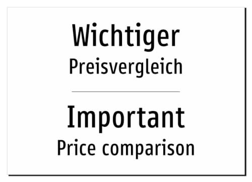 54264-DEEN-T-12 | Wichtiger Preisvergleich Schild/Aufkleber | Deutsch