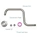 OFFO Shower Head Extension Arm 13 in, Brushed Nickel S Shaped High Rise Extender with Flange Shower Head Pipe Arm